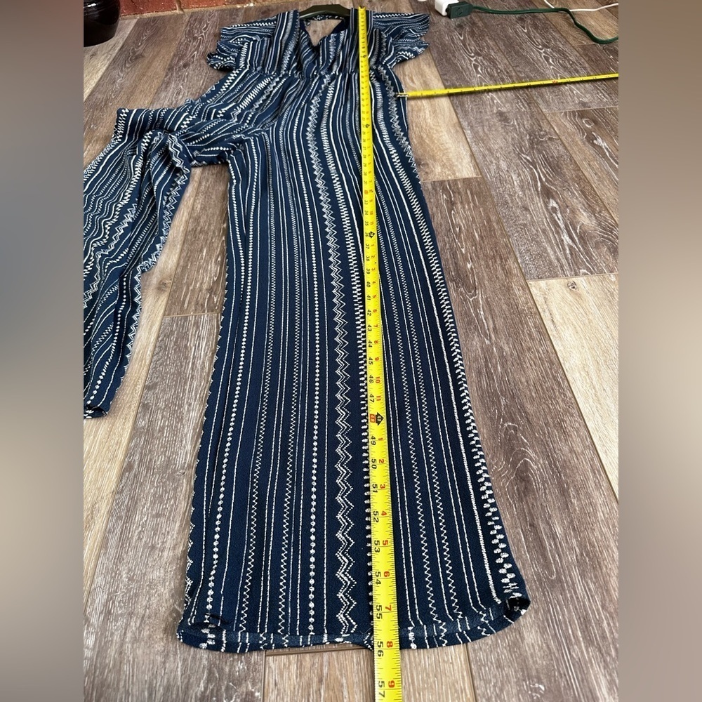 🛍️ Crystal Sky blue with white wide leg jumpsuit. New never worn. - Picture 5 of 11